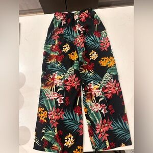 Floral Tropical Print Pants